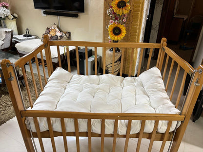 Wooden Cot with Mattress