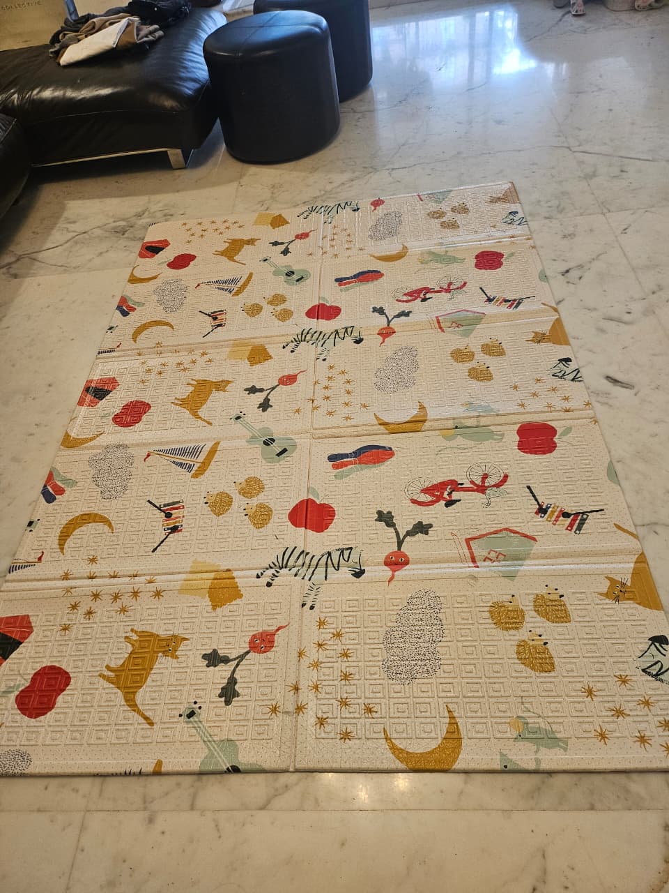 Wembleys Baby Play Mat Double Sided Waterproof Floor Mat Playmat for Kids - Large Size