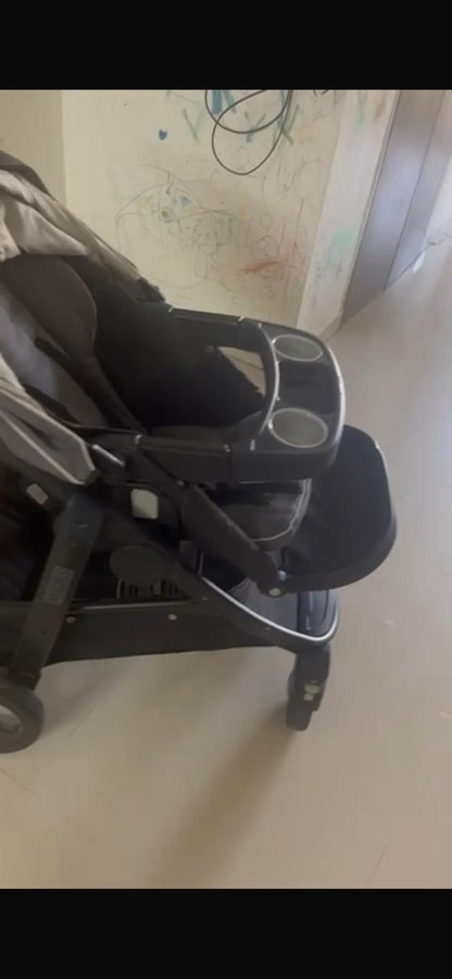 Graco Modes Pramette Stroller, 3-in-1 Baby Stroller, 3 Modes: Infant Car Seat Carrier (Car Seat Not Included), Infant Pramette to Toddler Stroller with Reversible Seat and One-Hand Fold, Redmond