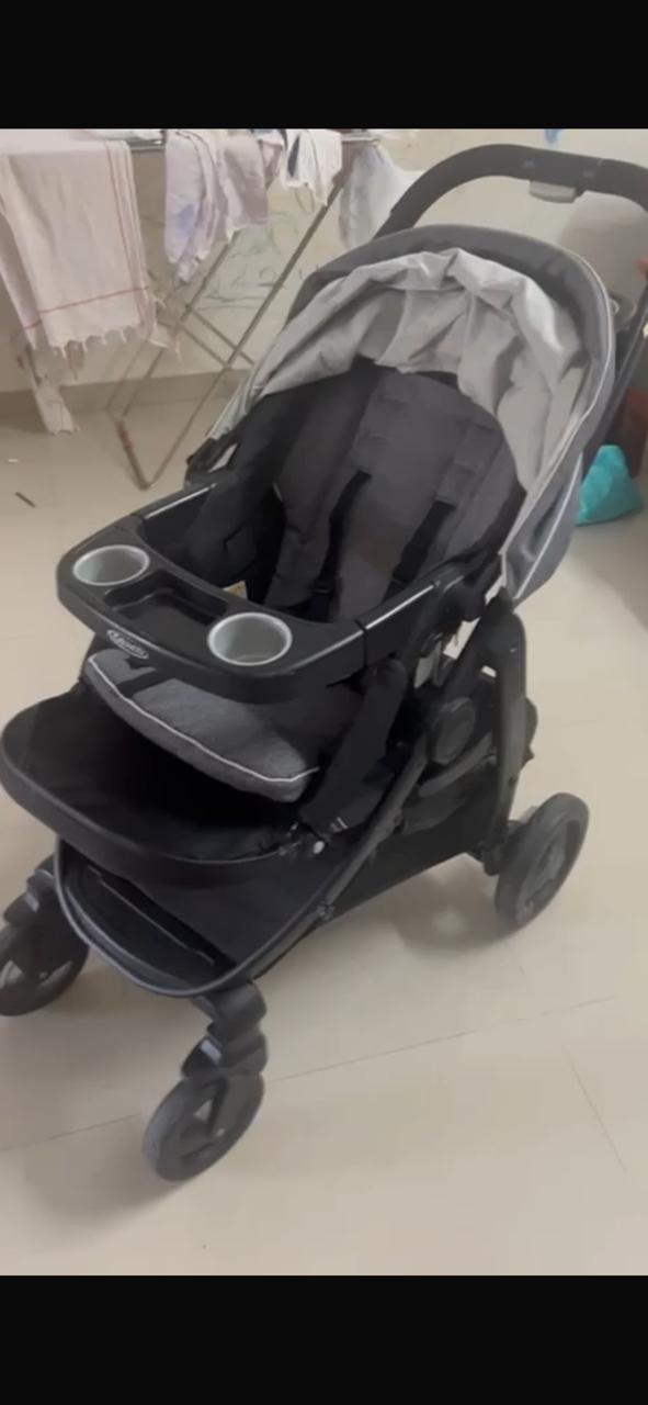 Graco Modes Pramette Stroller, 3-in-1 Baby Stroller, 3 Modes: Infant Car Seat Carrier (Car Seat Not Included), Infant Pramette to Toddler Stroller with Reversible Seat and One-Hand Fold, Redmond