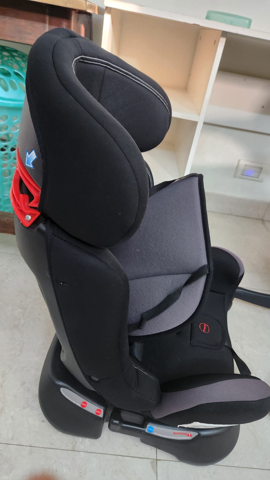 R for Rabbit Jack N Jill Grand ISOFIX Car Seat For Kids 0 To 12 Years With Safety Harness - Pure Black