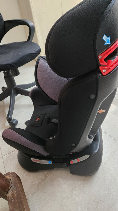 R for Rabbit Jack N Jill Grand ISOFIX Car Seat For Kids 0 To 12 Years With Safety Harness - Pure Black