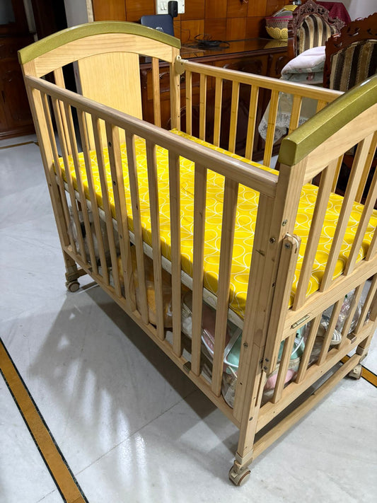 BabyTeddy BabyTeddy 9 in 1 Multifunctional Baby Crib, Baby Wooden Cot, Bed, Rocker/Swing