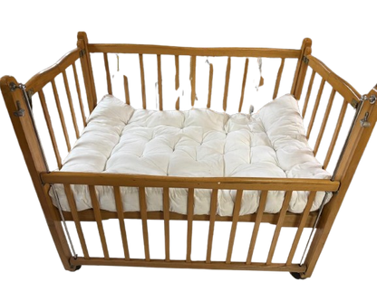 Wooden Cot with Mattress