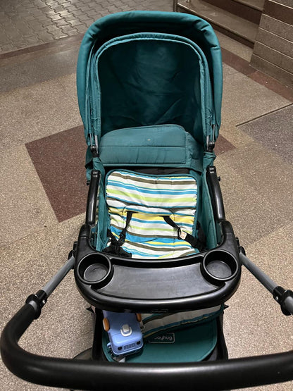 Babyhug 2 in 1 Rock and Roll Stroller Cum Rocker - Green