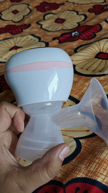 Babyhug Electric Breast Pump White Pink| LED Display, Soft-Touch Control| 3 Modes & 9 Levels Each| Rechargeable & Portable| Silent & Discreet| Single Hand Operation