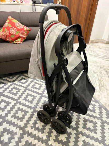 R for Rabbit Sugar Pop Baby Stroller and Pram With Auto Fold for Newborn to 3 Years (Red Grey)