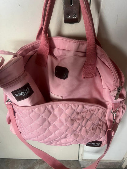 HAMSTER LONDON PU Tote Bag with Quilted Diaper Bag