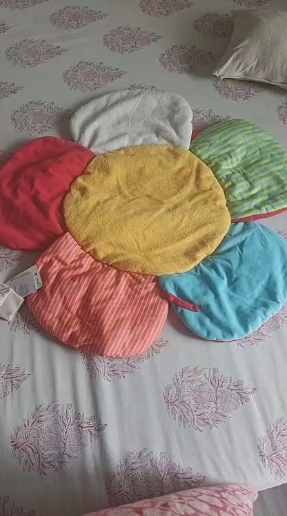 Baby Cotton Play Mat Round - Flower