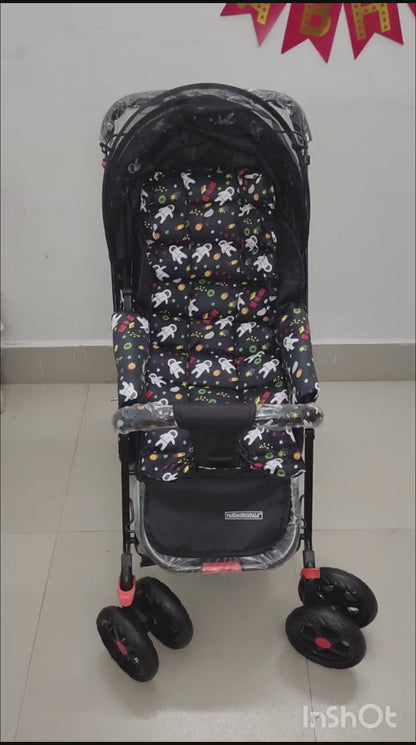 Pandaoriginals JUMBO Baby Stroller Pram for 0-3 Years 5 Point Safety Harness,360° Swivel Wheel