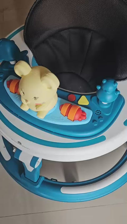 StarAndDaisy Baby Walkers for 6-24 Month Baby Boy Girl/Baby Walker 7 Level Height Adjustment/Walker for Kids for 1 Years with Switchable Food & Musical Toy Tray -