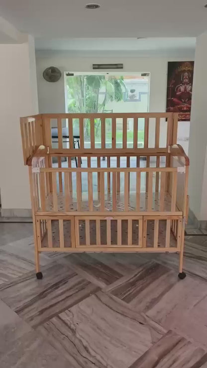 Little Dino Deluxe Custom made cot bed with new born bed swing