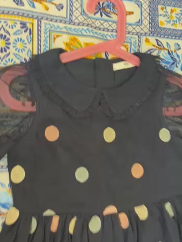 Marks & Spencer Embroidered Peter Pan Collar Dress Girls