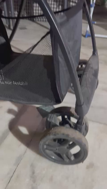 R for Rabbit Poppins Joy Stylish Baby Stroller | Pram for Kids with Reversible Handle | New Born Babies Stroller for 0 to 3 Years Boy and Girl (Blue Grey)