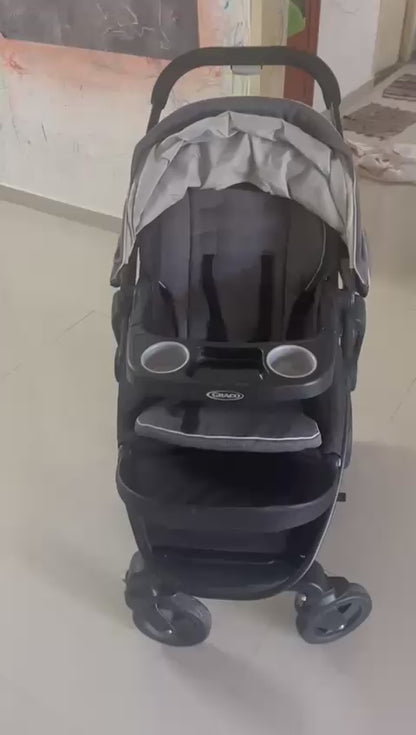 Graco Modes Pramette Stroller, 3-in-1 Baby Stroller, 3 Modes: Infant Car Seat Carrier (Car Seat Not Included), Infant Pramette to Toddler Stroller with Reversible Seat and One-Hand Fold, Redmond