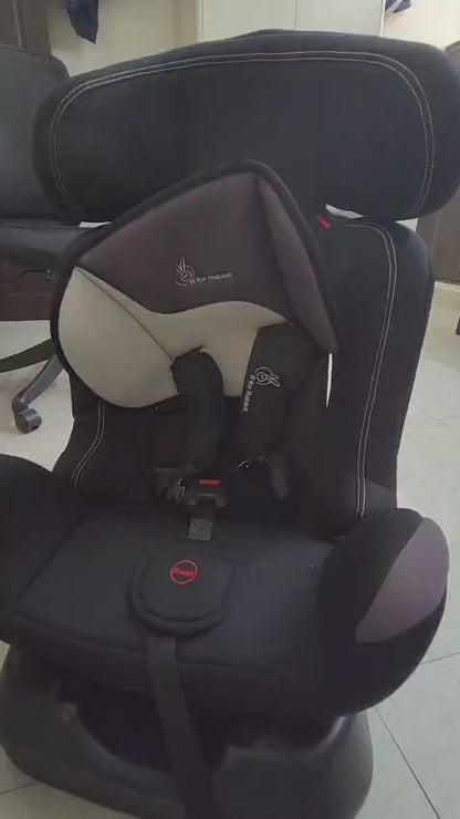 R for Rabbit Jack N Jill Grand ISOFIX Car Seat For Kids 0 To 12 Years With Safety Harness - Pure Black