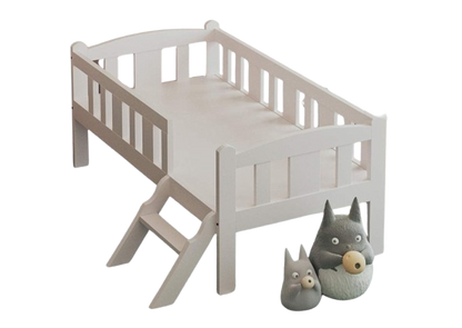 Wooden Single Bed with Mattress Kids & Mosquito Net