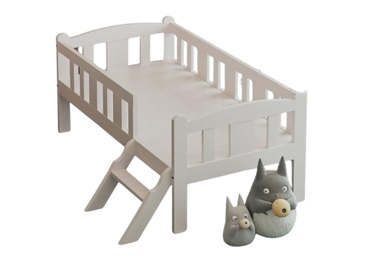 Wooden Single Bed with Mattress Kids & Mosquito Net
